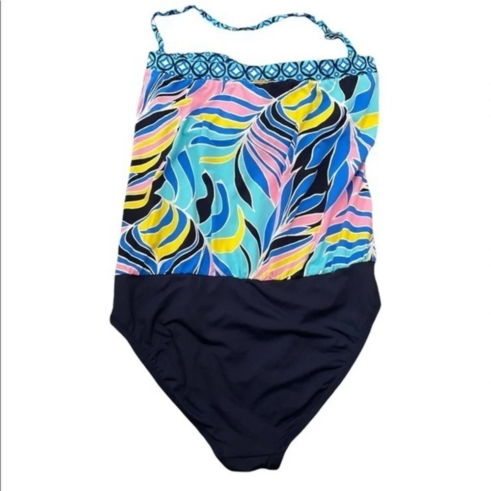 Anne Cole Women’s Bathing‎ Suit One Piece Tankini Top Swimsuit Sz 6 Multicolor